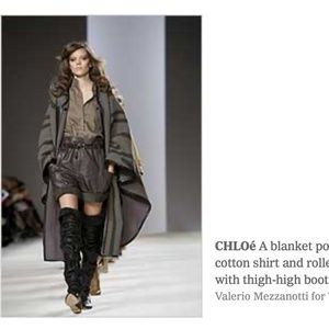 VINTAGE CHLOE OTK BOOT with LEATHER STRAPS
